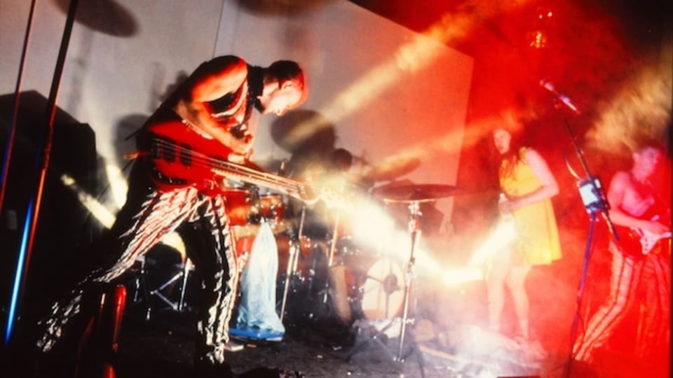 Photograph of the Butthole Surfers performing